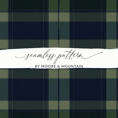 Black and Green Tartan Seamless