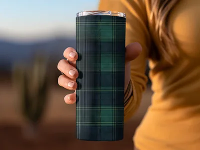 Black and Green Tartan Seamless Digital - Moore and Mountain