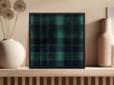 Black and Green Tartan Seamless Digital - Moore and Mountain