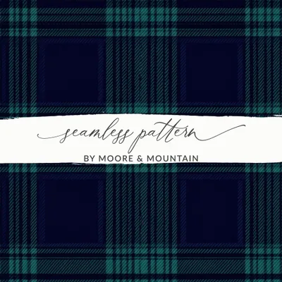 Black and Green Tartan Seamless Pattern Digital