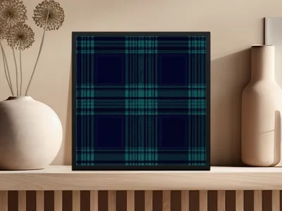Black and Green Tartan Seamless Pattern Digital - Moore and Mountain