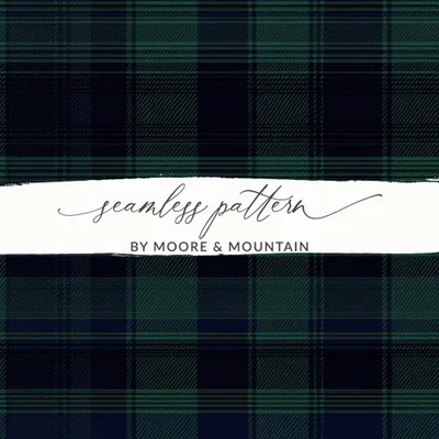 Black and Green Tartan Seamless Pattern Digital