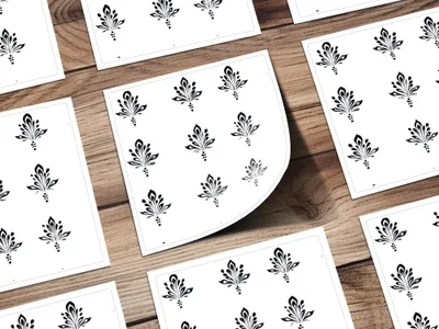Black and White Abstract Doodle Digital Pattern, Floral Design, Decorative Repeat Design, Seamless Surface Pattern, Modern Vector Design - Moore and Mountain