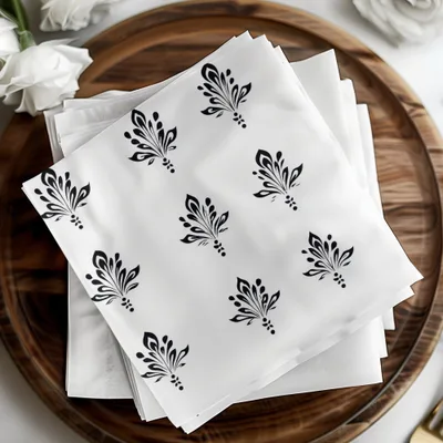 Black and White Abstract Doodle Digital Pattern, Floral Design, Decorative Repeat Design, Seamless Surface Pattern, Modern Vector Design - Moore and Mountain