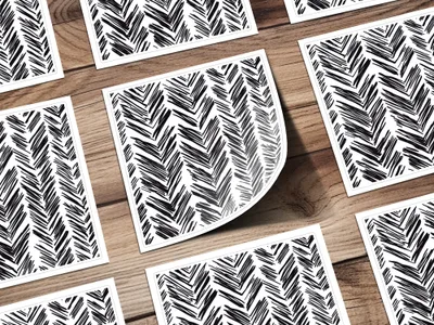 Black and White Abstract Doodle Geometric Digital Paper, Seamless Pattern for Crafts, Fabric, Background, Printable Art - Moore and Mountain