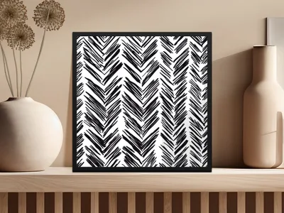 Black and White Abstract Doodle Geometric Digital Paper, Seamless Pattern for Crafts, Fabric, Background, Printable Art - Moore and Mountain
