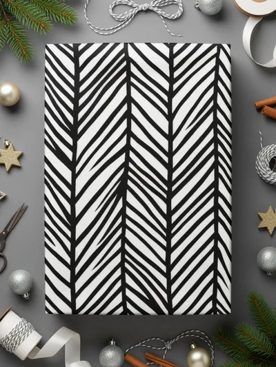 Black and White Abstract Doodle Geometric Digital Pattern, Seamless Design, Herringbone Doodle - Moore and Mountain