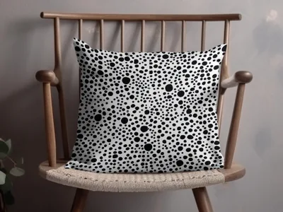Black and White Abstract Doodle Modern Circles Pattern Simple - Moore and Mountain