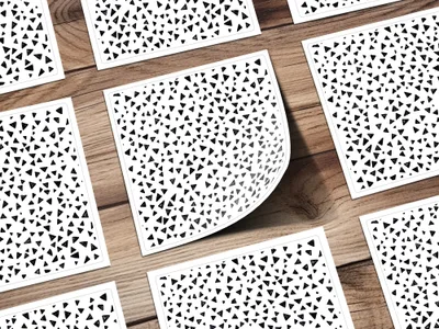 Black and White Abstract Triangles Doodle Pattern Texture, Modern Background, Scrapbook Paper, Printable Pattern - Moore and Mountain