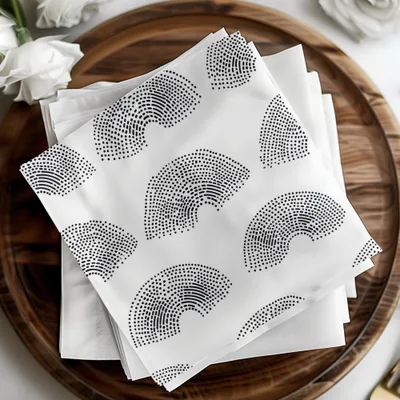 Black and White Geometric Dotted Rainbows Seamless Pattern - Moore and Mountain