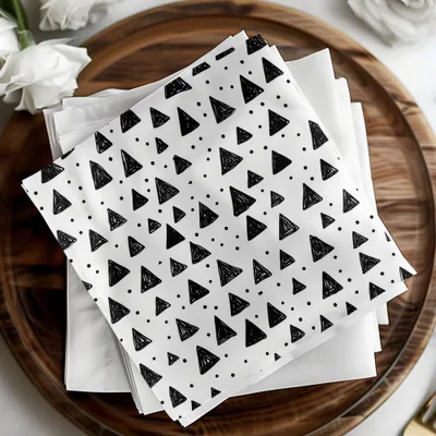 Black and White Triangle Doodles Seamless Digital Paper, Triangle Pattern Simple - Moore and Mountain