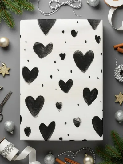 Black Heart Digital Paper, Seamless Pattern, Grunge Texture, Love Clipart, Scrapbook Paper, Fabric Design, Digital Background - Moore and Mountain