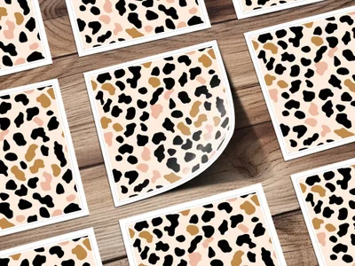 Black, Tan, Blush Cow Print Digital Paper, Neutral Aesthetic Pattern, Seamless Animal Print, Farmhouse Decor, Abstract Digital Download - Moore and Mountain