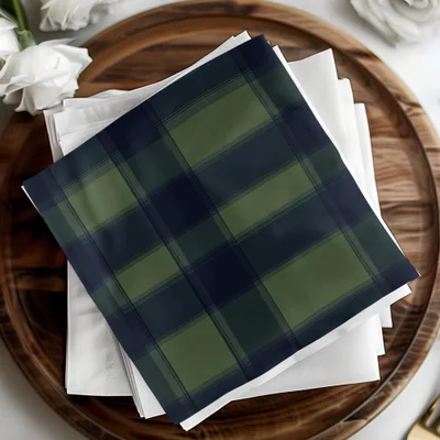 Blue And Green Minimalist Scottish Plaid Seamless Pattern - Moore and Mountain