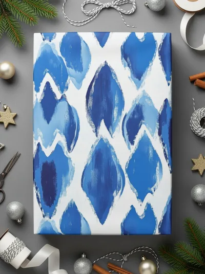 Blue Diamond Shape Abstract Pattern Style Digital Seamless Pattern - Moore and Mountain