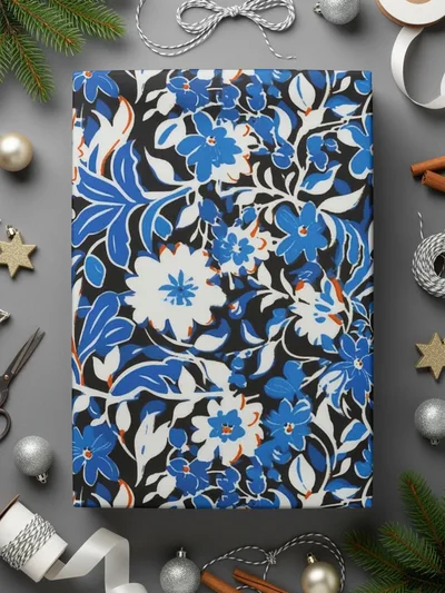 Blue Modern Toile Seamless Pattern Modern Chinoiserie - Moore and Mountain
