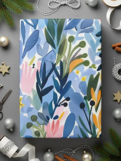 Blue Floral Seamless Pattern, Digital Paper Pack, Watercolor Flower Background, Fabric Design, Scrapbooking, Printable Art, JPEG Digital - Moore and Mountain