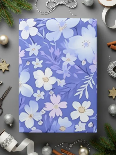Blue Ditsy Floral Seamless Pattern Background - Moore and Mountain
