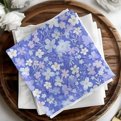 Blue Ditsy Floral Seamless Pattern Background - Moore and Mountain