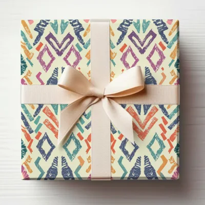 Colorful Geometric Pattern Gift Wrapping Paper Pack
