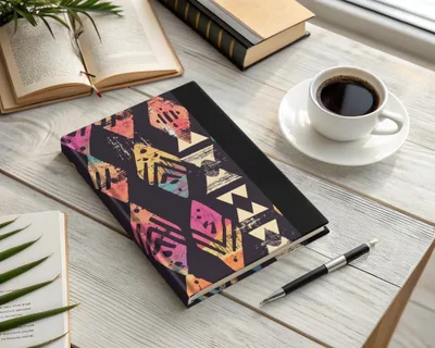 Colorful Geometric Abstract Design Hardcover Notebook