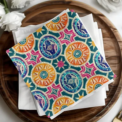 Colorful Geometric Pattern Decorative Paper Napkins