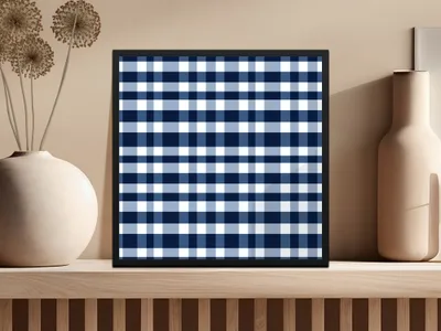Blue Plaid Digital Paper, Gingham Pattern, Buffalo Check Seamless Pattern, Fabric Background, Scrapbook Paper, Digital Download - Moore and Mountain