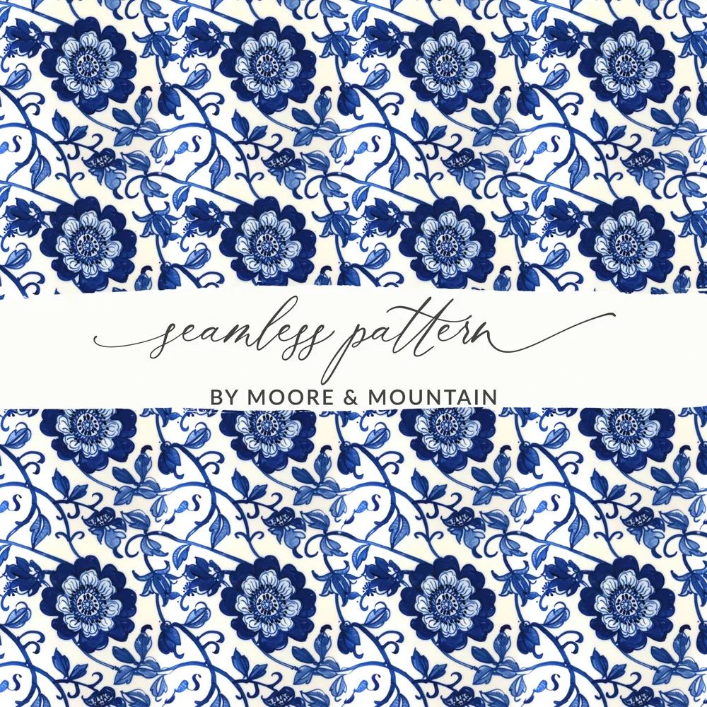 Floral Seamless Pattern by Moore & Mountain Design