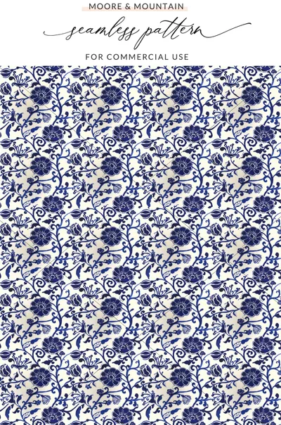 Moore Mountain Seamless Pattern For Commercial Use