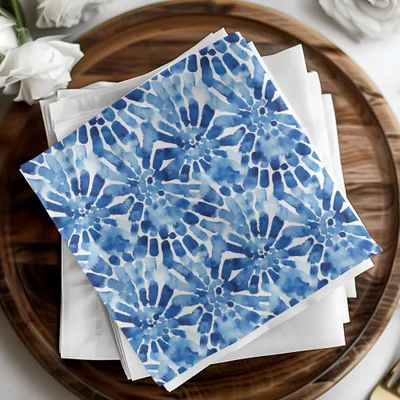 Blue Shibori Seamless Watercolor Geometric Pattern Digital, Indigo Ink Texture Print, Repeatable Design - Moore and Mountain