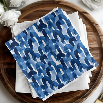 Blue Shibori Seamless Watercolor Geometric Pattern, Indigo Ink Digital Paper, Abstract Design, Fabric Print, Scrapbooking Digital Product - Moore and Mountain
