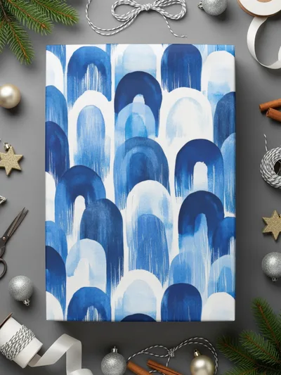 Blue Shibori Seamless Watercolor Geometric Pattern, Indigo Ink Digital Paper, Abstract Design, Textile Print, Scrapbooking, DIY Crafts - Moore and Mountain