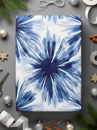 Blue Shibori Seamless Watercolor Geometric Pattern, Indigo Ink Digital Paper, Abstract Shibori Design, Seamless Digital Pattern - Moore and Mountain