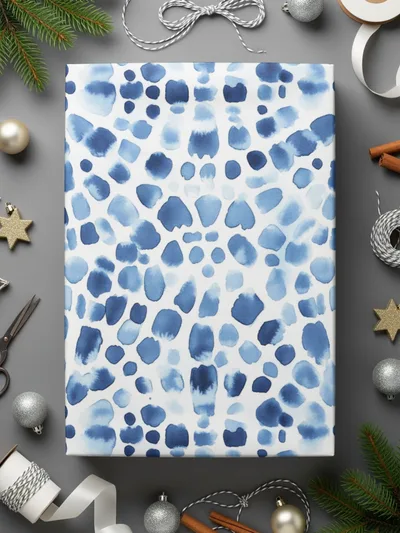 Blue Shibori Seamless Watercolor Geometric Pattern, Indigo Ink Digital Paper, Abstract Textile Design, Surface Pattern Design - Moore and Mountain