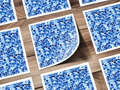 Blue Shibori Seamless Watercolor Geometric Pattern, Indigo Ink Digital Paper, Modern Indigo Texture, Fabric Design, Scrapbooking Digital - Moore and Mountain