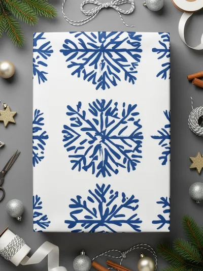 Blue Snowflake Pattern Digital Paper, Winter Seamless Background, Christmas Texture, Fabric Design, Scrapbooking, 12x12 JPEG - Moore and Mountain