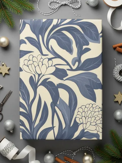Blue William Morris Larkspur Seamless Pattern Print Digital - Moore and Mountain
