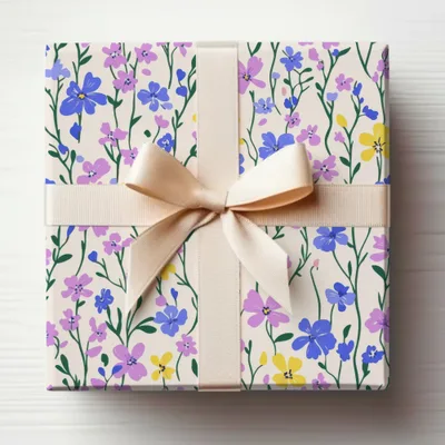 Lovely Pastel Floral Design Gift Wrapping Paper