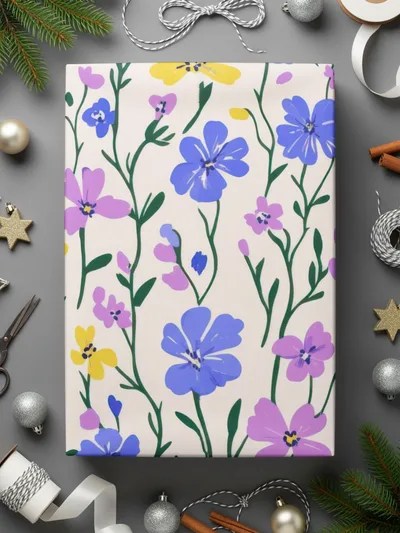 Vibrant Floral Gift Wrap for Beautiful Presents