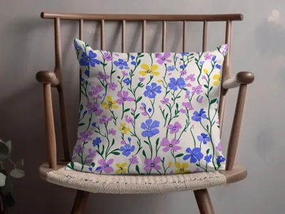Colorful Floral Patterned Pillow for Home Decor