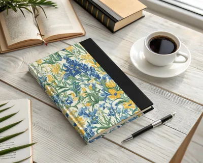 Van Gogh Seamless Pattern Blue Yellow Floral Seamless - Moore and Mountain