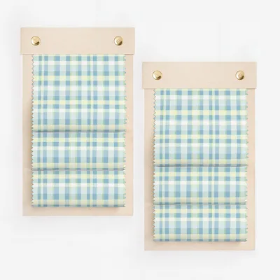 Sleek Blue and Green Plaid Design Fabric product
