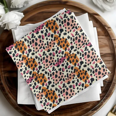 Vibrant Animal Print Pattern Decorative Napkins Product