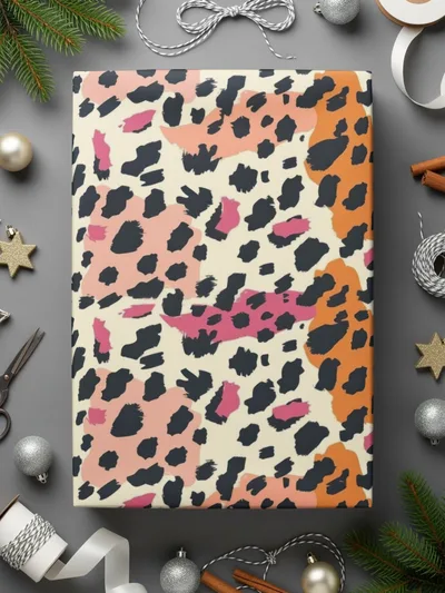 Vibrant Animal Print Gift Wrap for Festive Celebrations