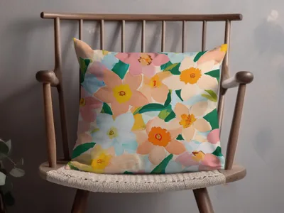 Colorful Floral Pattern Decorative Cushion Pillow