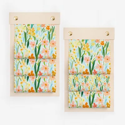 Vibrant Floral Pattern Fabric Swatch Display Sheets