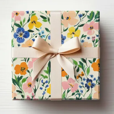 Beautiful Floral Gift Box with Ribbon for Any Celebration