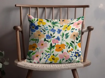Floral Pattern Decorative Cushion for Home Decor