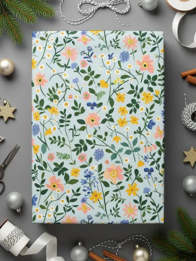Floral Pattern Gift Wrapping Paper for Special Occasions