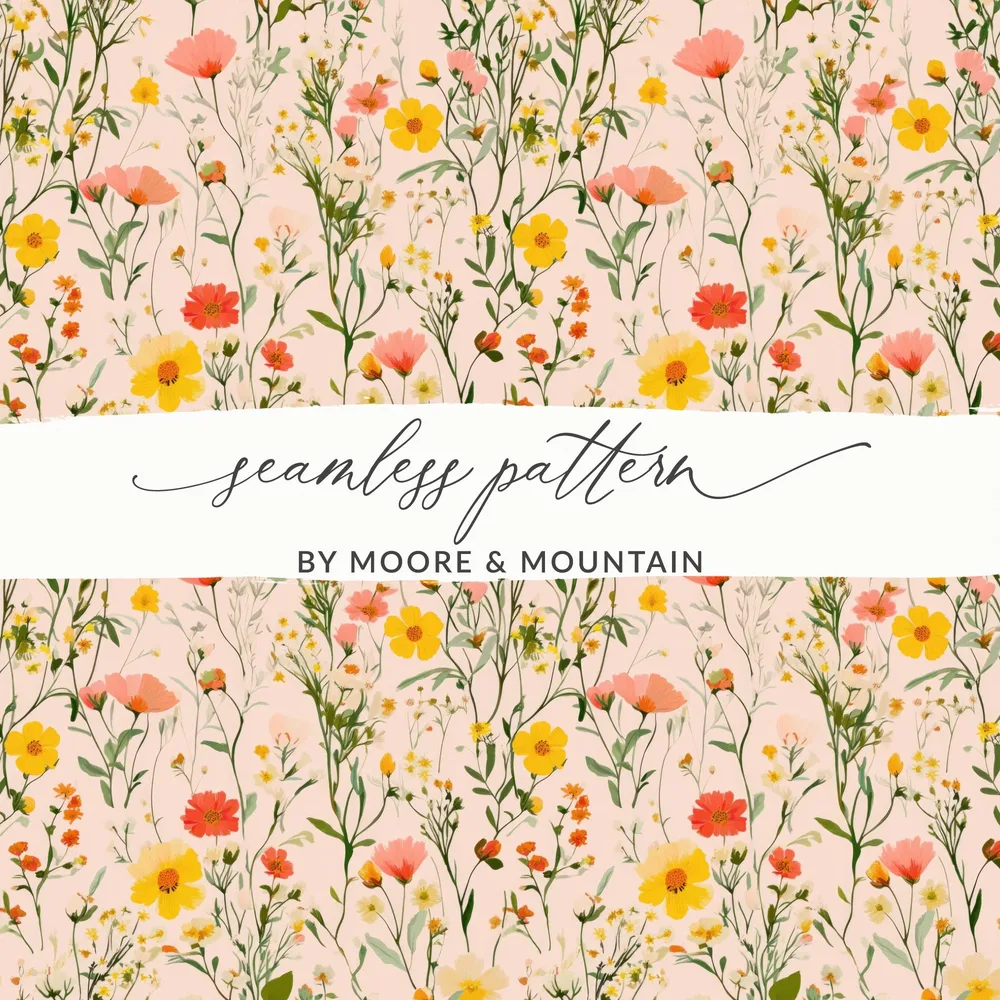 Seamless Floral Pattern by Moore and Mountain Design